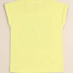 Kids Ville Girls Yellow & Purple Mickey & Friends Printed T-shirt image 2