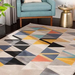 Zayan Rugs Unisex Grey Carpets-image-2