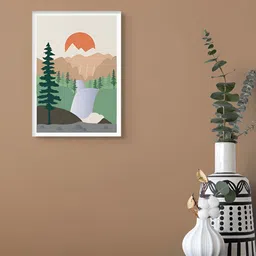 nestroots Green & Orange Wooden Wall Art-picture-40