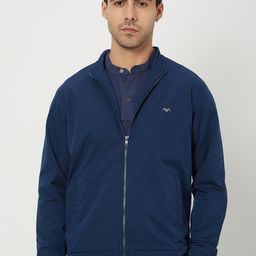 Mufti Stand Collar Slim Fit Bomber Jacket-picture-2