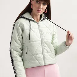 ELLE Women Grey & Black Puffer Jacket-picture-39