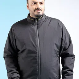 hardsoda by the indian garage co HARDSODA Plus Size Stand Collar Lightweight Bomber Jacket-picture-27