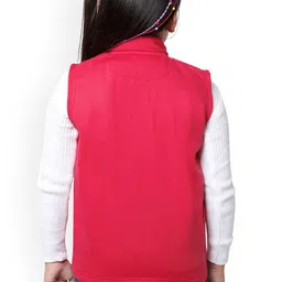 BAESD Girls Fleece Lightweight Open Front Jacket image 2