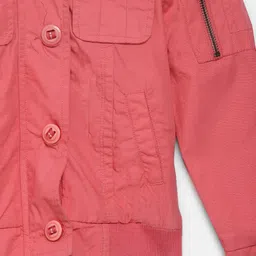 blue giraffe Peach Winter Jacket image 5