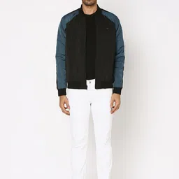 Mufti Stand Collar Colourblocked Reversible Bomber Jacket image 5