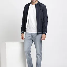 Turtle Men Reversible Bomber Jacket With Zip Detail image 2