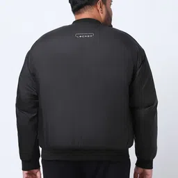 Bewakoof Plus Men Printed Oversized Bomber Jacket image 5