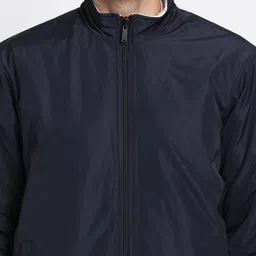 Turtle Men Reversible Bomber Jacket With Zip Detail image 3