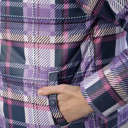 Iconic Geometric Printed Long Sleeves Mock Collar Puffer Jacket image 3