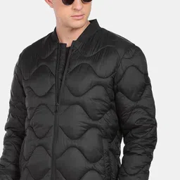 Arrow New York Men Black Solid Nylon Padded Jacket image 5