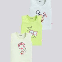 MooNKids Kids Pack Of 3 Printed Cotton Innerwear Vests- MK_Vest_323-picture-23