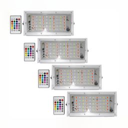 SPARK WORLD Blue & Green 4 Pieces Square Shaped Outdoor Lamps-picture-37
