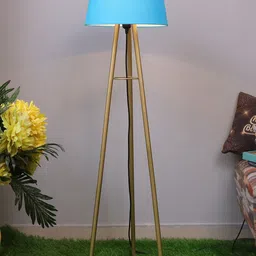 Homesake Turquoise Mid Century Metal Tripod Floor Lamp-image-94