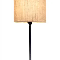 Homesake Brown & Black Metal Floor Lamp with Jute Shade image 4