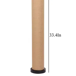 Devansh Beige Jute Round Iron Floor Lamp image 4