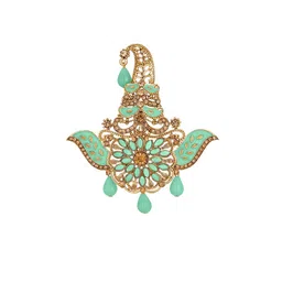 Mahi Men Stone-Studded & Beaded Safa Kalangi Brooch-picture-46