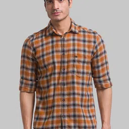 Parx Men Slim Fit Checked Pure Cotton Casual Shirt-image-8