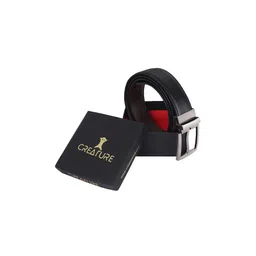 Creature Men Black & Brown PU Reversible Belt image 5