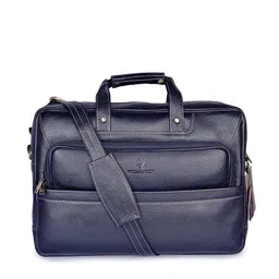 WildHorn Men Blue Genuine Leather Laptop Bag-picture-37