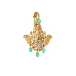 Mahi Men Stone-Studded & Beaded Safa Kalangi Brooch image 4