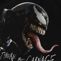 Free Authority Men Black Venom Printed Pure Cotton T-shirt image 2