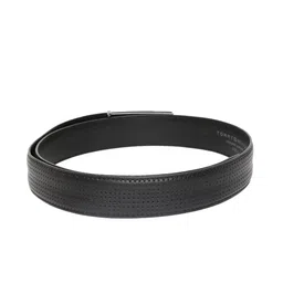 Tommy Hilfiger Men Black Textured Leather Belt image 2