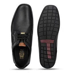 Egoss Men Textured Square Toe Comfort Insole Lace-Ups Leather Derbys image 5