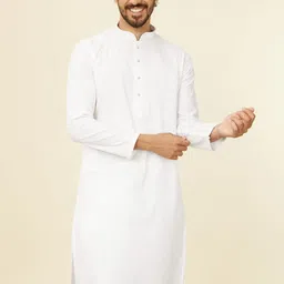 Manyavar Men Embroidered Regular Kurta with Pyjamas image 4