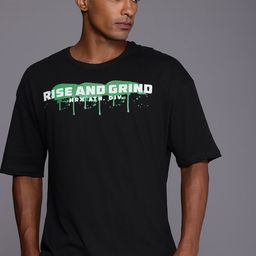 HRX by Hrithik Roshan Men Typography Printed Pure Cotton Oversized T-shirt-picture-44