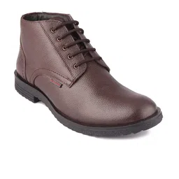 Red Chief Men Brown Leather Formal Derby Boots-picture-29