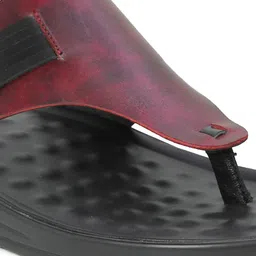PRIVO by Inc.5 Men Maroon & Black Comfort Sandals image 4