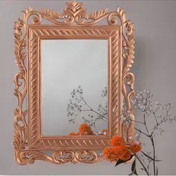 VAS collection home Brown Rectangle Shaped Wall Decor Mirror-picture-36