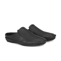 Egoss Men Textured Leather Mules image 2
