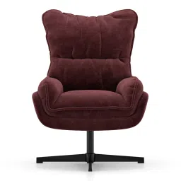 urban ladder Marson Lounger Chair with Ottoman in Berry Red image 6