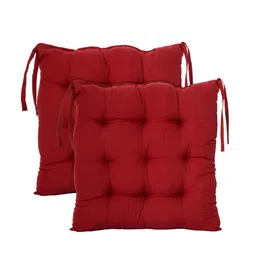 Kuber Industries Maroon 2 Pieces Microfiber Cotton Chair Pads image 5