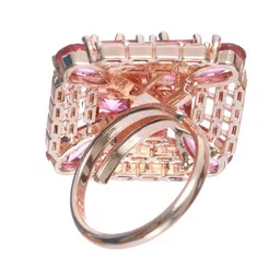 DressBerry Rose Gold-Plated AD-Studded Adjustable Finger Ring image 3