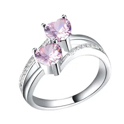 Unwind by Yellow Chimes Silver-Plated Pink Crystal-Studded Finger Ring image 4