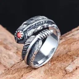 MEENAZ Men Silver-Plated AD-Studded Adjustable Finger Ring-picture-48