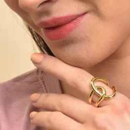 SOHI Gold Plated Adjustable Finger Ring-picture-14