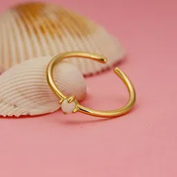 GIVA 925 Sterling Silver 18k Gold Plated White Romance Ring-image-11