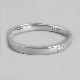 Zavya Men Rhodium-Plated 925 Sterling Silver Finger Ring-picture-17
