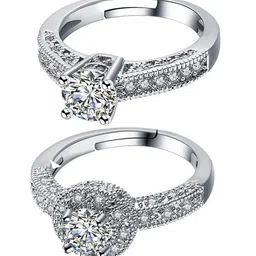 Yellow Chimes Set Of 2 Adjustable Finger Rings image 1