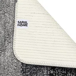 Saral Home Black & Grey Striped Floor Runner image 2