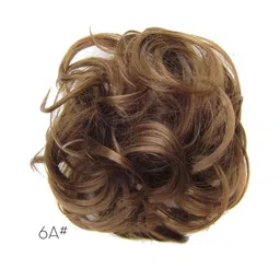 CHANDERKASH Synthetic Nylon Messy Hair Bun Scrunchies Extensions - Natural Brown image 1