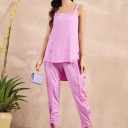 First Resort by Ramola Bachchan Square Neck Sleeveless Organic Cotton Top With Trouser-picture-11