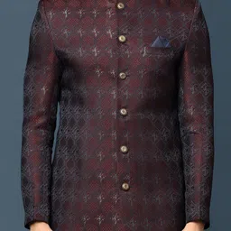 KISAH Men Cotton Sherwani with Trousers Set image 3