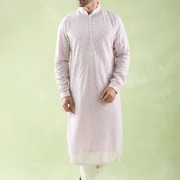 Arihant Rai Sinha Men Floral Embroidered Regular Kurta with Churidar image 5