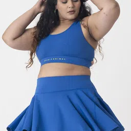 SPIRIT ANIMAL Plus Size Flared Mini Skorts With Attached Inner Shorts-picture-13