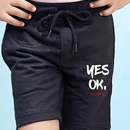 NUSYL Boys Typography Printed Mid-Rise Shorts-picture-21