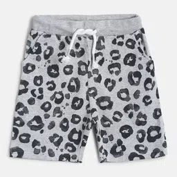 MINI KLUB Boys Grey Animal Printed Regular Shorts-image-96
